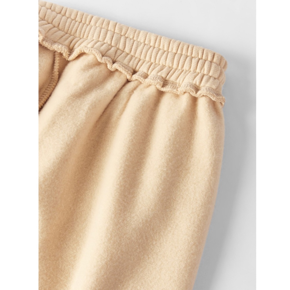 Beige Fleece Joggers Drawstring and Pockets - Picture 6 of 8